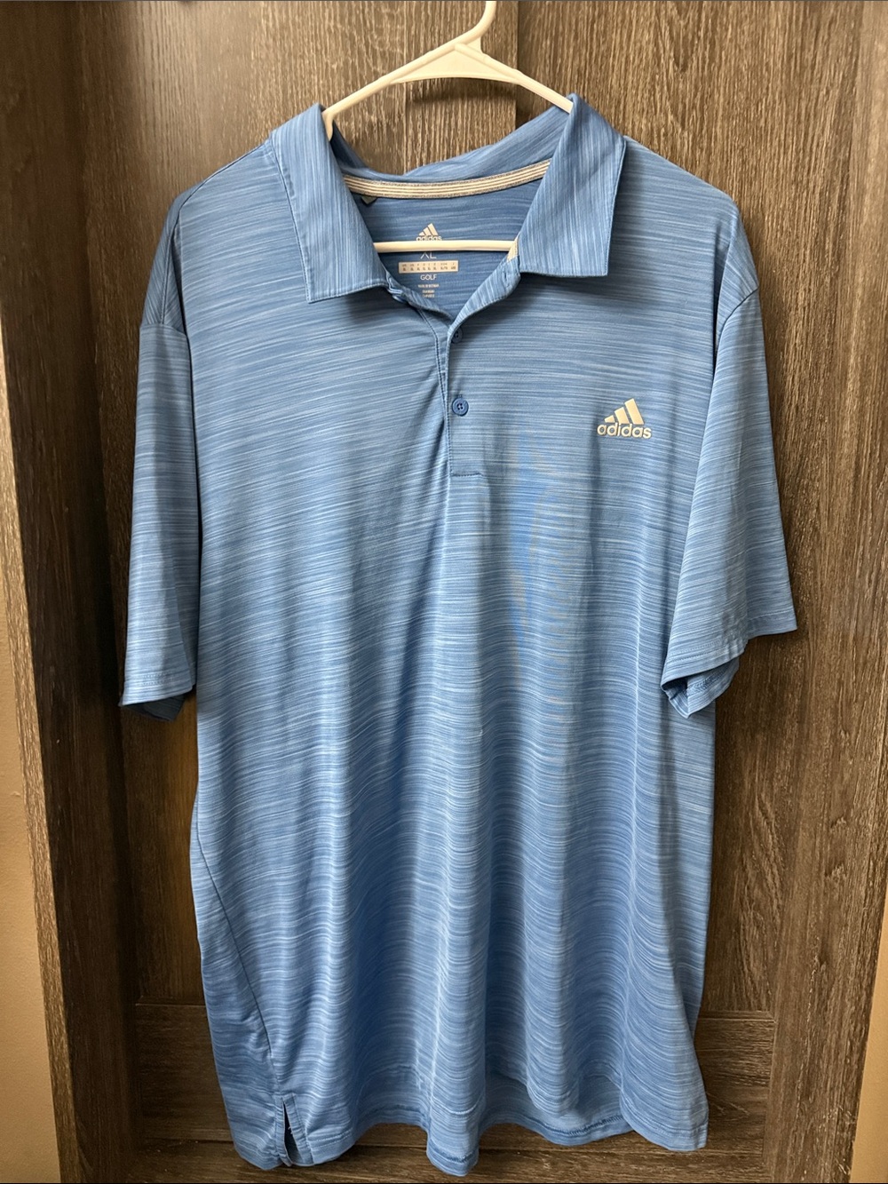 adidas Men’s Sky Blue Striped Performance Polo